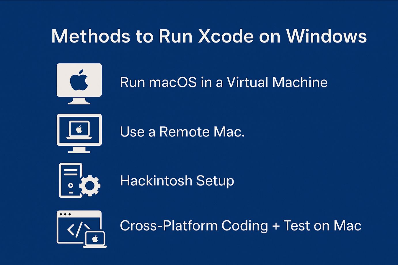 Métodos para ejecutar xcode