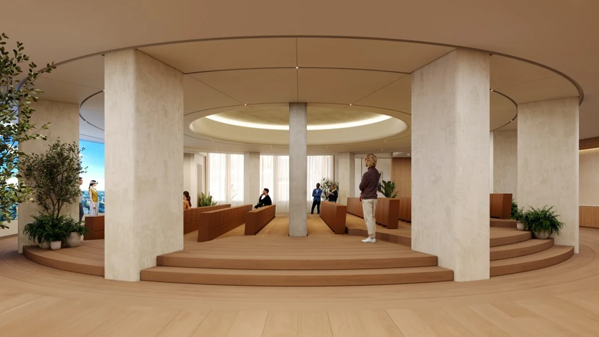 Auditorium inside Europe's first Apple Developer Center, opening in Berlin in 2026